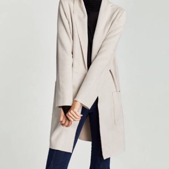 SOLD // Zara Outerwear | Beige
Sand Faux Suede Coat - Picture 6 of 10